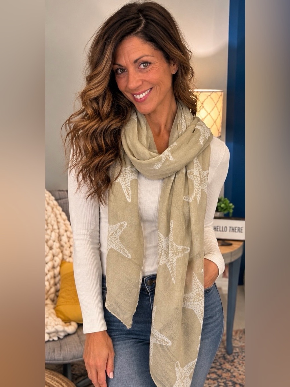Pretty Persuasions Starfish Lightweight Scarf